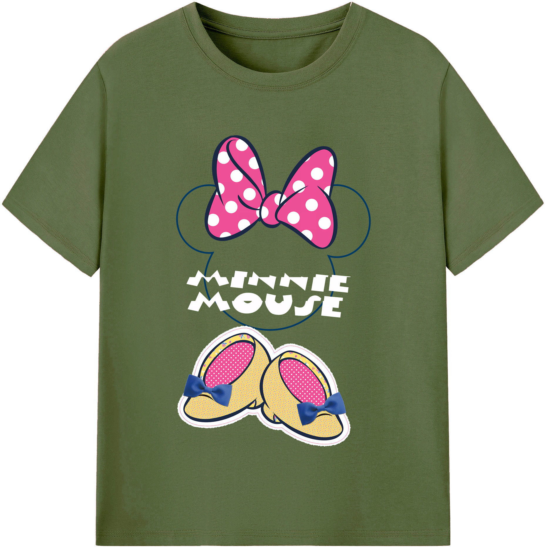 （画像用） ミッキーマウス Mickey Mouse 綿100％半袖Tシャツ（フロントプリント）